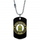 US Army Sergeant Major SGM E9 Soldier Dogtag Pendant Necklace Keychain