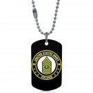 US Sergeant Major Army SMA Soldier Dogtag Pendant Necklace Keychain