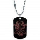 US Army Boots And Rifle Dogtag Pendant Necklace Keychain