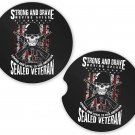 Strong and Brave Moving Ahead Set of 2 Coaster Set of 2 Coasters Car Cup Holder
