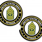 Veteran E8 Army 1ST SGT Veteran Set of 2 Coaster Set of 2 Coaster Car Cup Holder