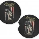 American Fighter Set of 2 Coasters Car Cup Holder