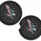 Veteran American Eagle Set of 2 Coaster Set of 2 Coasters Car Cup Holder