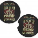 Military Veteran Jesus #2 Set of 2 Coaster Set of 2 Coasters Car Cup Holder