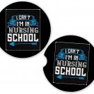 Nurse Nursing Nursing School | Set of 2 Matching Coasters Car Cup Holders