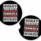 Nurse Nursing Hot Nurse | Set of 2 Matching Coasters Car Cup Holders