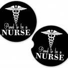 Nurse Proud To Be A Nurse Love  | Set of 2 Matching Coasters Car Cup Holders