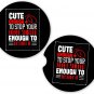 Nurse Nursing Stop Your Heart | Set of 2 Matching Coasters Car Cup Holders