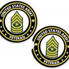 Army Veteran E9 Army SGT Major Set of 2 Coaster Set of 2 Coaster Car Cup Holder