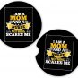 Nothing Scares Me Nursing Mom Nurse | Set of 2 Matching Coasters Car Cup Holders