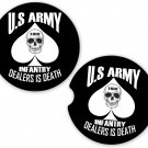 US Army Military Infantry 11th Bravo #2 Set of 2 Coasters Car Cup Holder