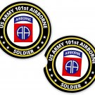 Army Soldier 101 Airborne #2 Set of 2 Coaster Set of 2 Coaster Car Cup Holder