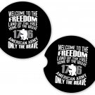 US Army Military Veteran 1776 Freedom Land Set of 2 Coasters Car Cup Holder