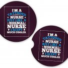 Nurse Nursing Tattooed Nurse #1 | Set of 2 Matching Coasters Car Cup Holders