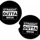 Straight Outta Mesa USA State City Sandstone Car Cup Holder Coaster Set