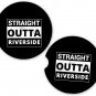Straight Outta Riverside USA State City Sandstone Car Cup Holder Coaster Set