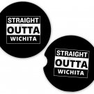 Straight Outta Wichita State City Sandstone Car Cup Holder Coaster Set