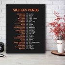 Sicilian Verbs Print, Sicilia Decor, Sicily Gift Ideas
