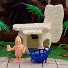 Marx 1991 Flintstones (Ruby Edition) Market Light Speckled Gray, w/Cart, Grocer