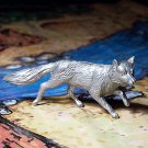 Marx Fox, North American Wild Animals Series, Silver-colored, Recast Marx Fox, North American Wild Animals Series, Silver-colored, Recast