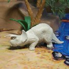 Marx 1971 Type II Triceratops Variety With-Partial Name, Waxy Gray