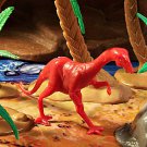 MPC 1962 mold, Struthiomimus, Red. Dinosaur