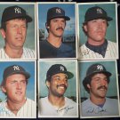 TOPPS GIANT PHOTO CARDS HOME TEAM SERIES NEW YORK YANKESS 1981 LOT OF 6