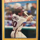 SCORE 1988 MIKE SCHMIDT 1987 HIGHLIGHTS #657 HoF