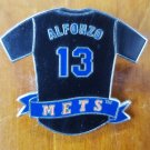 VINTAGE 1999 MLB NEW YORK METS EDGARDO ALFONZO #13 BLACK JERSEY PIN