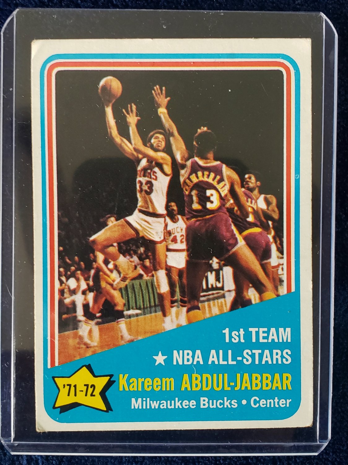 TOPPS 1972-1973 KAREEM ABDUL-JABBAR MILWAUKEE BUCKS 1971-1972 NBA ALL ...