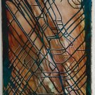 "FIRE ESCAPE" OIL ON CANVAS LYNNE KOHLER 2018 16"X20" Expressionism ABSTRACT