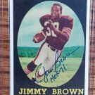 TOPPS 1958 JIM BROWN CLEVELAND BROWNS ROOKIE CARD #62 AUTO HOF 71 RP