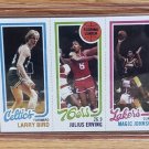 TOPPS 1980-81 BIRD ERVING JOHNSON ROOKIE CARD #34 174 139 HOF RP