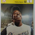 1977 SPORTSCASTER CARD HENRY AARON ATLANTA BRAVES HOF PRINTED IN ITALY