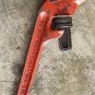 VINTAGE RIDGID 18" HEAVY DUTY ALLOY STEEL E18 OFF SET PIPE WRENCH MADE IN USA