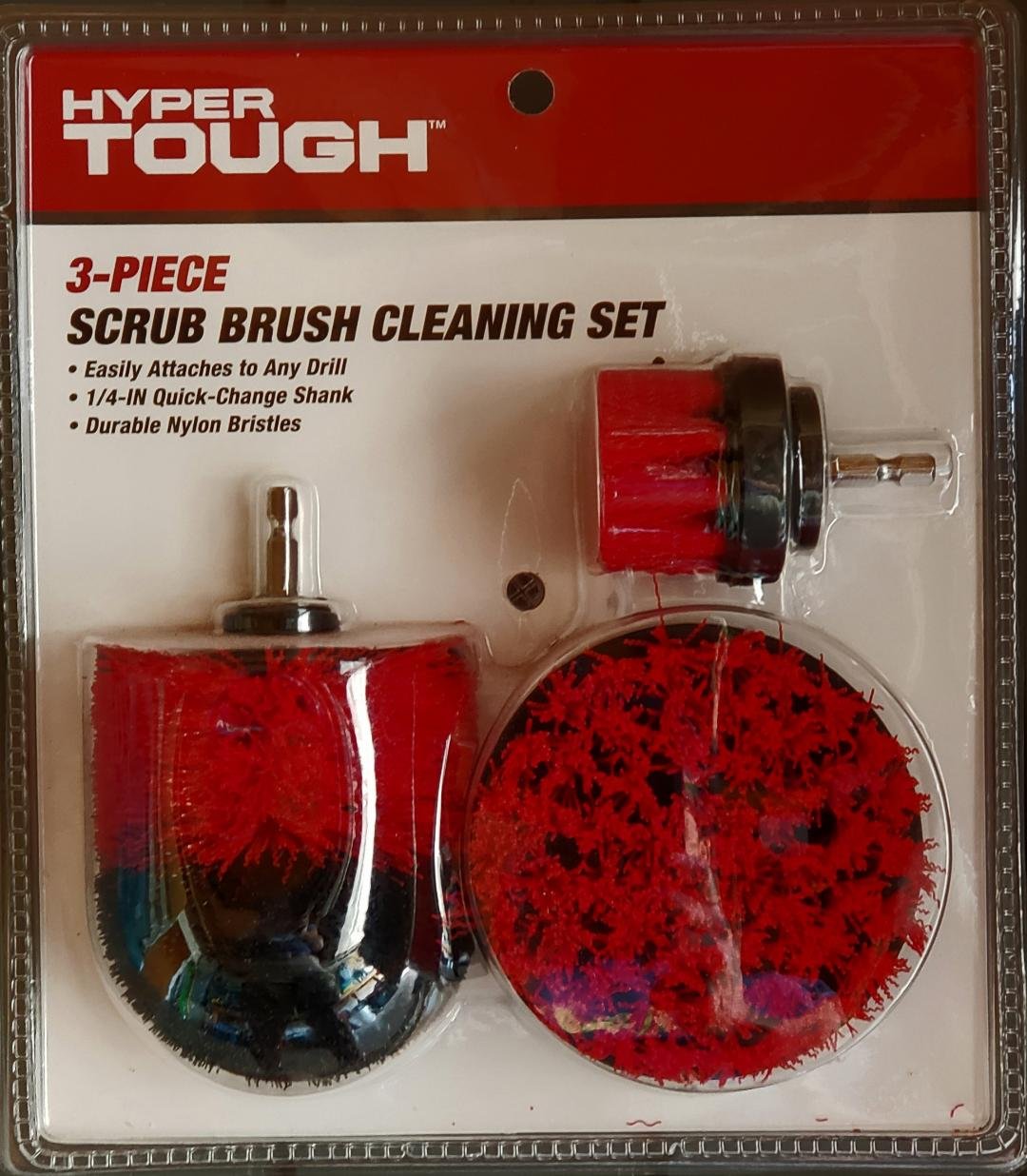 HYPER TOUGH 3-PIECE SCRUB BRUSH CLEANING SET