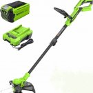 GreenWorks 40V 13 inch Cordless 2&1 String Trimmer EDGER 2Ah Battery and Charger