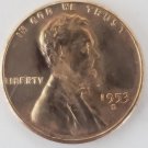 1953 LINCOLN WHEAT MINT MARK S 1 CENT PENNY COIN EXCELLENT