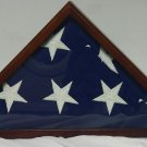 Vintage United States Of America Veterans Cotton Interment Flag Rosewood Case