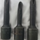 VINTAGE LOT OF 3 PROTO PHILLIPS SOCKETS 542-2S #3, 524-SR #4 VINTAGE LOT OF 3 PROTO PHILLIPS SOCKETS 542-2S #3, 524-SR #4