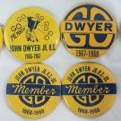 LOT OF 6 JOHN DWYER JUINOR HIGH SCHOOL BRONX NY G.O. BUTTONS 1966-67-68-69 2.5"