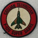 VINTAGE US AIR FORCE F-100 SUPER SABRE CIVILIAN TECHNICIAN 4"