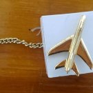 VINTAGE US AIR FORCE F-100 SUPER SABRE TIE TACK W/CHAIN VINTAGE US AIR FORCE F-100 SUPER SABRE TIE TACK W/CHAIN