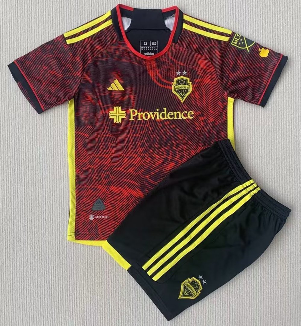 Kids Seattle Sounders Away Shirt Jersey Kit 23-24 Youth Soccer Football