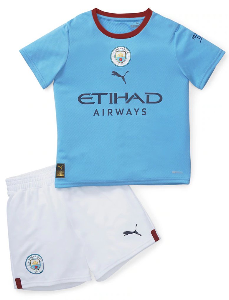 HAALAND #9 Manchester City Kids Home Shirt Jersey Kit 22-23 Youth ...