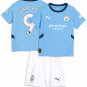 Kids HAALAND #9 Manchester City Home Shirt Jersey Kit 24-25 Youth Soccer Football 2024-2025
