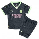 Kids AC Milan 3rd Third Shirt Jersey Kit 24-25 Youth Soccer Football 2024-2025