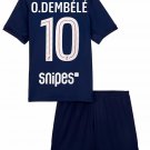 Kids O.DEMBÉLÉ #10 Paris Saint Germain Home Shirt Jersey Kit 25-26 Youth Soccer Football 2025-2026