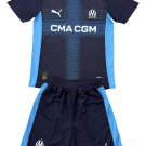 Kids Olympique Marseille Away Shirt Jersey Kit 25-26 Youth Soccer Football 2025-2026