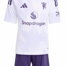 Kids Manchester United Away Shirt Jersey Kit 25-26 Youth Soccer Football 2025-2026